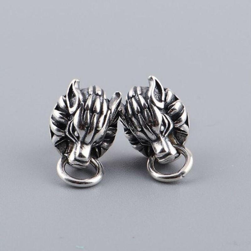 Punk Tierohrstecker Wolfskopf Ohrringe Knorpelohrringe Wolfskopf Stecker Schmuck Geschenk für Frauen Männer Unisex