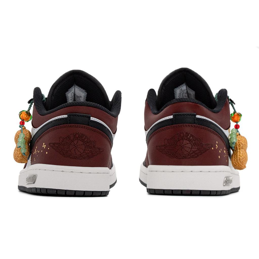 Jordan Air Jordan 1 Good Things Will Happen Low top Vintage Basketball Shoes Men's Black Red White 553558-044(TeamA-)
