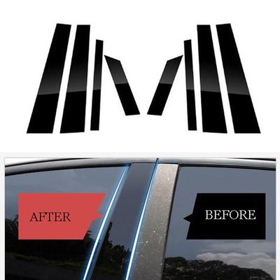 8pcs/set Car Door Window Pillar Posts Trim Stickers Exterior Column Decoration For Hyundai Creta Ix25 2014-2019