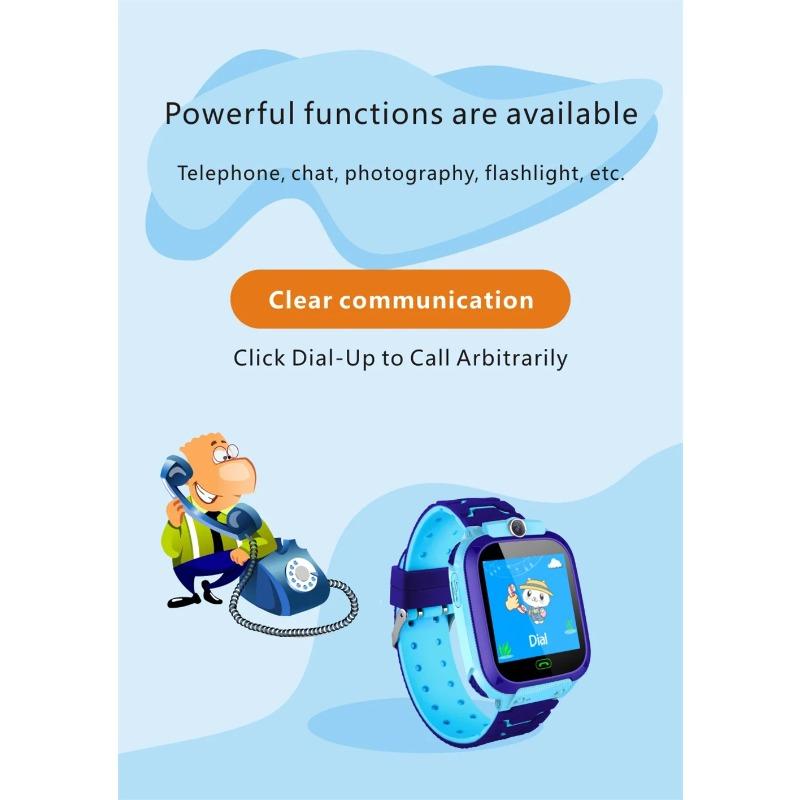 Ceas inteligent cu ecran tactil HD de 1,44" SOS SIM Ceas LBS Tracker Ceas pentru telefon Ceas de mână rezistent la apă pentru joc Ceas inteligent pentru copii