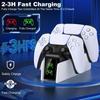 with LED Light Controller Charge Station Fast Charging Charger Dock for PS5 Game Accessories