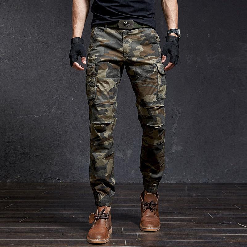 FiveFive Fashion Casual Cargo Pants Male Streetwear Harajuku Joggers Men Clothing Camo Trousers