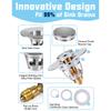 Sink Drain Stopper Bathroom Basin Universal Push Button Pop Up Plug Anti Clog Hair Catcher