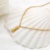 Minimalist 18k Stainless Steel Clavicle Chain with European/American Portrait Pendant for Women