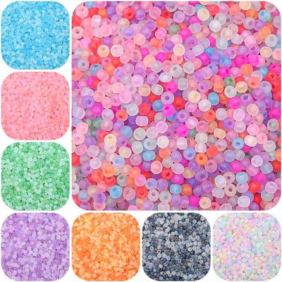 10g 2/3/4mm Frosted Matte Regenboog Kleur Glazen Rocailles Voor DIY Sieraden Craft Accessoires