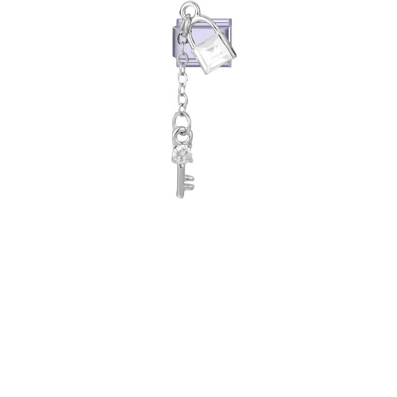 Y2K Purple Series Bow Candy Heart Flower Shiny Italian Charm Links Fit 9MM Stainless Steel Bracelet Girls' DIY Making Jewelry