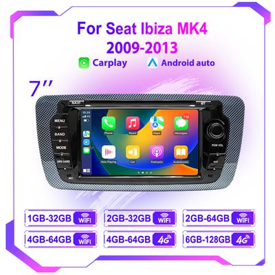 Drahtloses CarPlay Android Auto Autoradio Für Ibiza 6j 2009 - 2013 4G WiFi Multimedia GPS Navigation 2din 7" Headunit Stereo