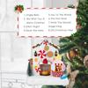 Christmas Village Gingerbread House Warm LED Lights Up Candy Factory Battery Operate Figurine Building Christmas Home Decoration