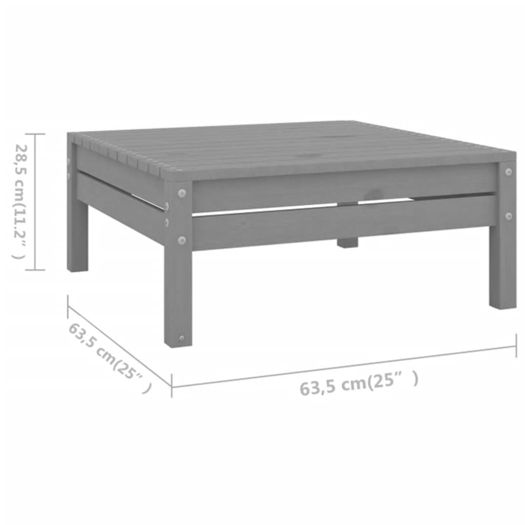 Vidaxl 5-Cz. Garden Lounge Furniture Set, Grey, Pine