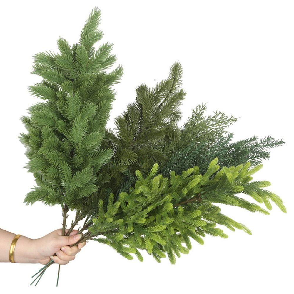 Plastic Christmas Pine Branches DIY Wreath DIY Decorative Wreaths Floral Arrangement