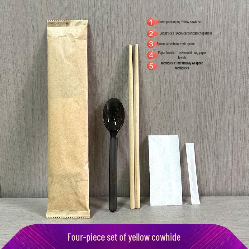 Disposable Bamboo Takeaway Cutlery Set