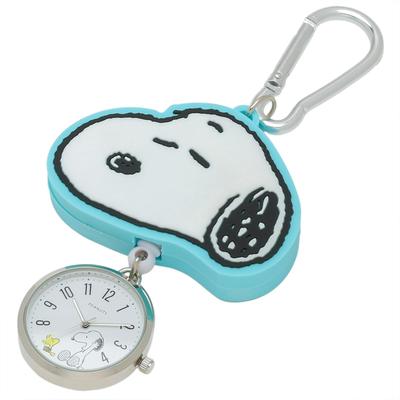 Pocket Watch Snoopy Analog Rubber Reel KC Watch G Blue [Perfect World] Women's PNT042-3