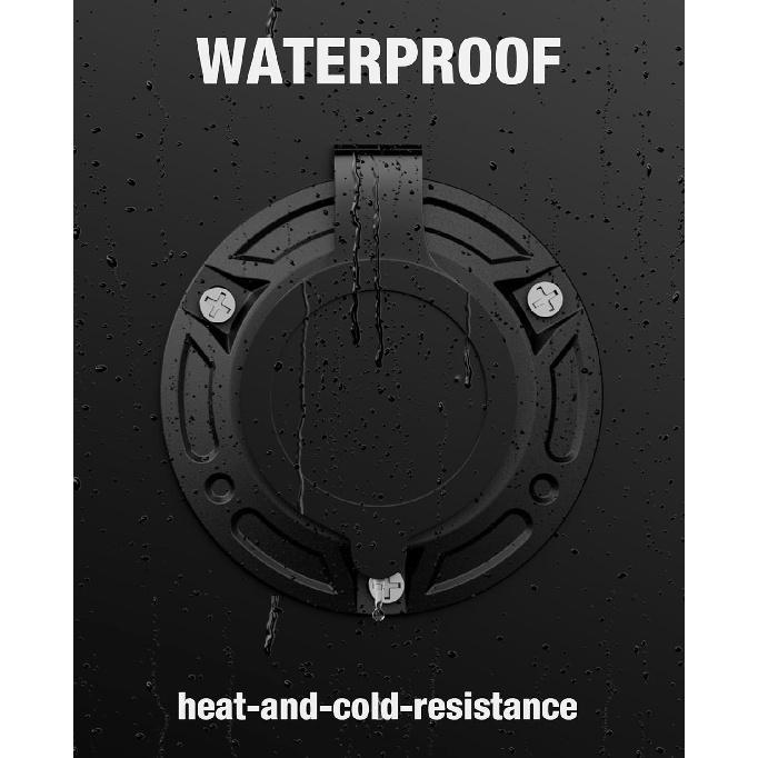 20A 125V AC Port Plug,12AWG Heavy-Duty RV Shore Power Inlet Plug With 5-In-1 T-Blade Adapter & 16'' Extension Cord,Waterproof AC Power Inlet Socket