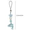 Fashion Beaded Pendant Keychain for Women and Girls Dolphin Phone Charm Keyring Stylish Bag Purse Backpack Accessory