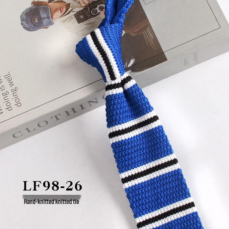 Stylish British Casual Slim Fit Knit Wool Tie, Unisex, 6cm Width.