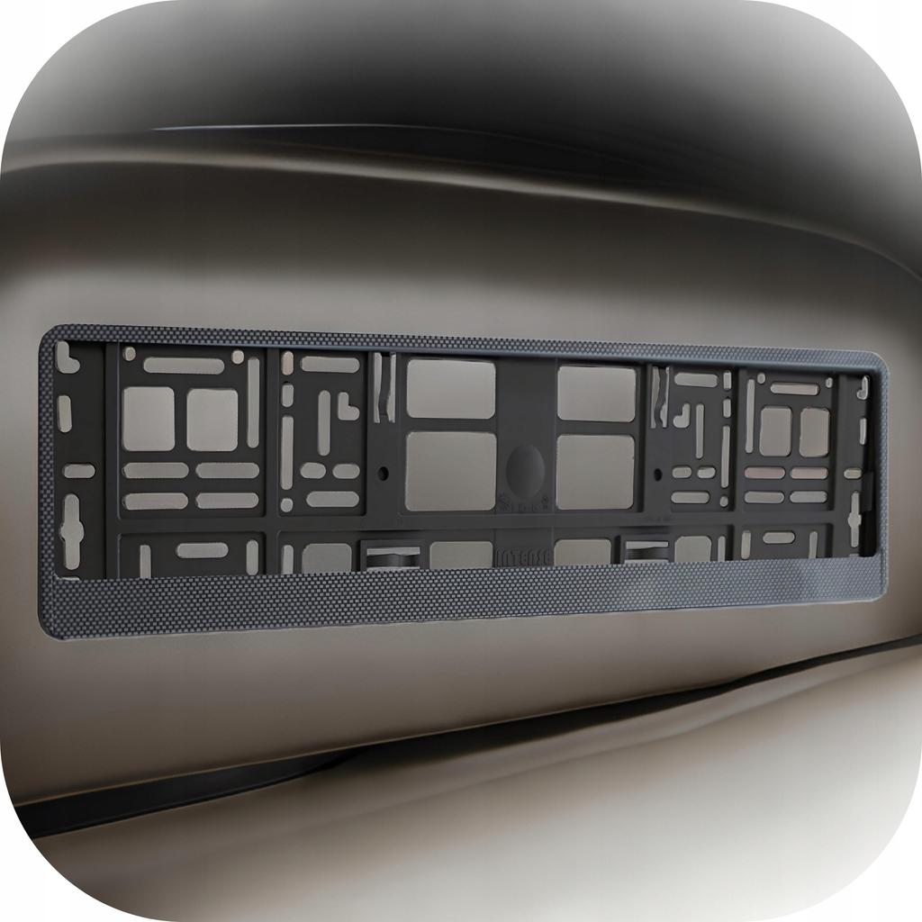 HP Carbon Black Foil License Plate Frames Set