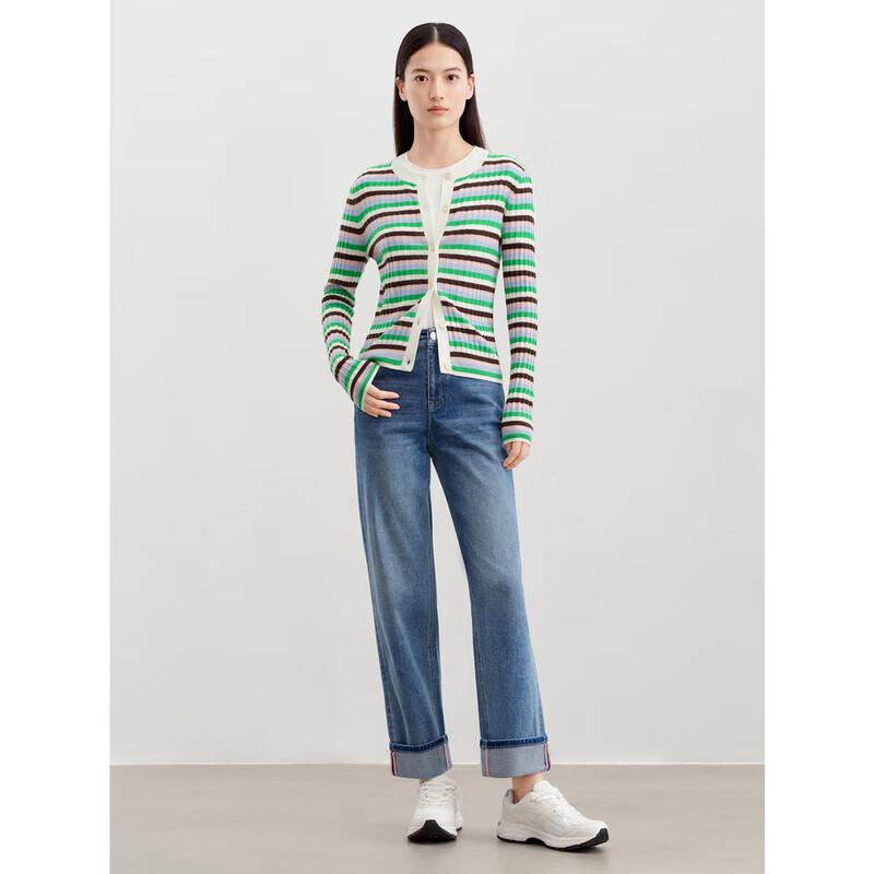 

Annakou Women s Topstitch Straight-Leg Denim Jeans 2XL