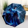 1pc Superman Cityscape Automatic Folding Umbrella - Compact 8-Rib Design, Durable Plastic & Iron1035L