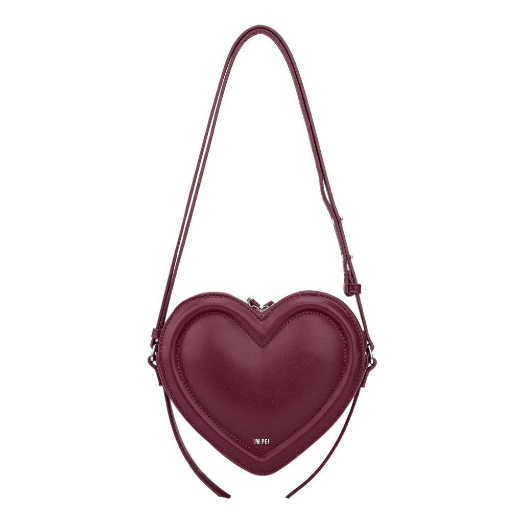 3D Heart Shaped Crossbody Bag, Chic Sweet and Cool Single Shoulder Purse, Trendy Geometric Ladies Handbag