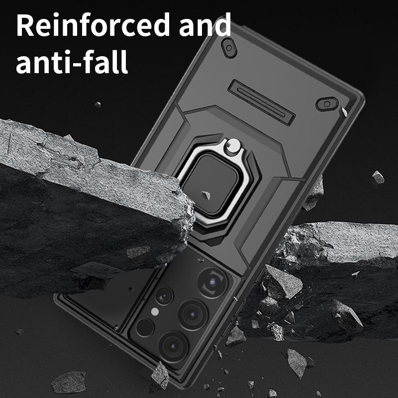 Pro Samsung Galaxy S24 Ultra pouzdro Shockproof Armor Ring Holder Lens Protect Coque Pro Samsung S24 + Plus S 24 Ultra Zadní kryt