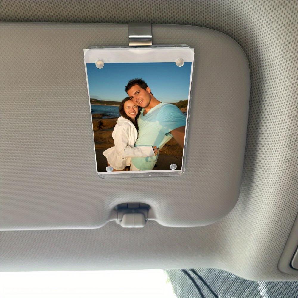 Universeller vertikaler Auto-Sonnenschutz Foto-Rahmen-Clip & magnetischer Polaroid-Visier-Halter - 5x7 Acryl/PVC Display Dekor Zubehör