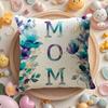 Classic Mom Cushion Cover Natural Linen Organic Fabric Double-Sided Printing Sofa Home Decor Gift Pillow Cover