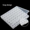 Practical 56 Grids Jewelry Organizer Box Independent for Rhinestone Crystal Bead Organizer Container Small Parts Storage