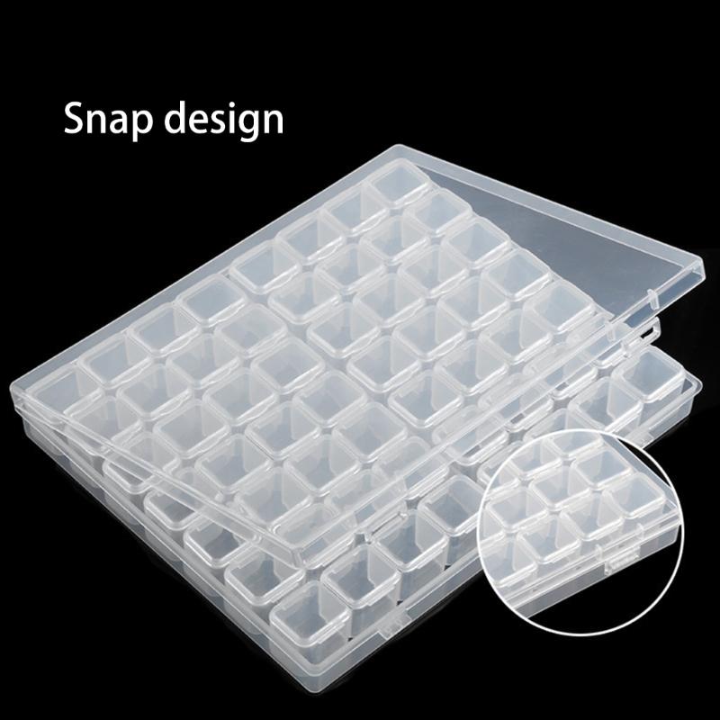Practical 56 Grids Jewelry Organizer Box Independent for Rhinestone Crystal Bead Organizer Container Small Parts Storage