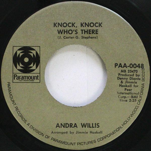 

7inch Record ANDRA WILLIS - Knock, Knock Who s There / Change O PAA0048 PARAMOUNT 1970 US Country/Folk Used