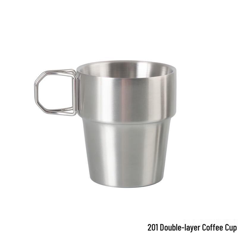 Portable Double-Layer Stainless Steel Folding Cup 1