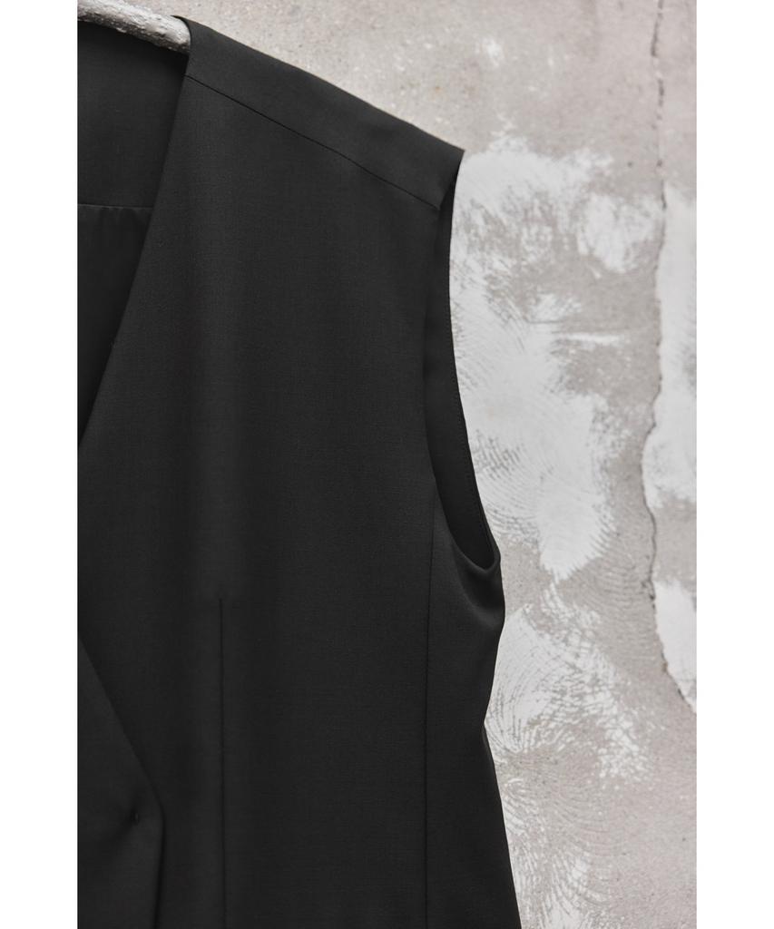 Youth Oversized Tailored Vest - Brown