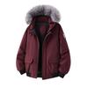 Herbst Winter Herren Kapuzenparka Herren Freizeit Kunstpelzkragen Mäntel Mann High Street Baumwolle Wattierte Jacke Unisex Outdoor Jacken