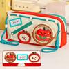 Aesthetic School Cases Pouch Delicious Food Bag Organizer Box Hamburger Pencil Case  Student