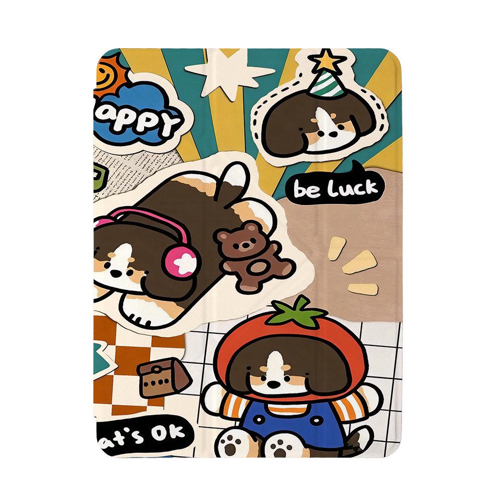

Cute Cartoon Puppy iPad Protective Case with Pen Slot, Compatible with Air7/6 and Pro11-Inch Models. iPad Pro 4th Gen (2022) 11-inch