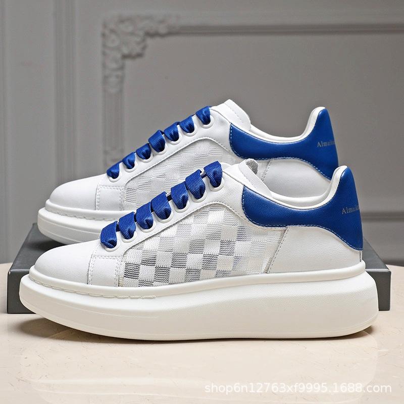 Scarpe da donna in pelle estive nuove traspiranti versatili platform scarpe a rete scarpe sportive da studente suola platform aumentano l'altezza
