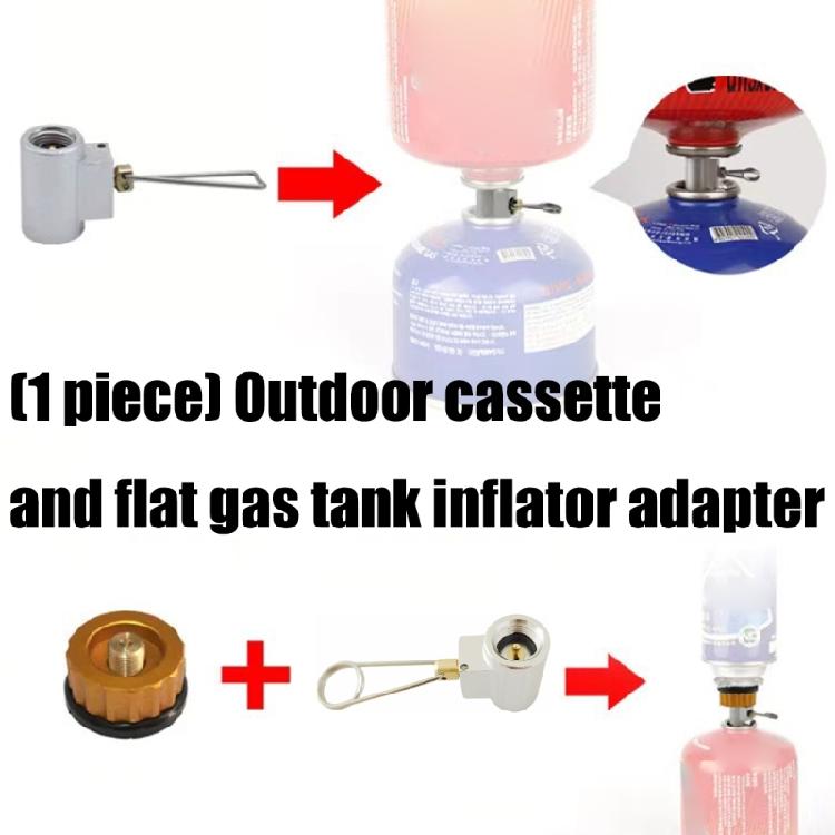 Quick Refuels Propanes Converter Adapter Metal Construction for Camping Flat Gas Tanks Stove Accessory Cooking Essential