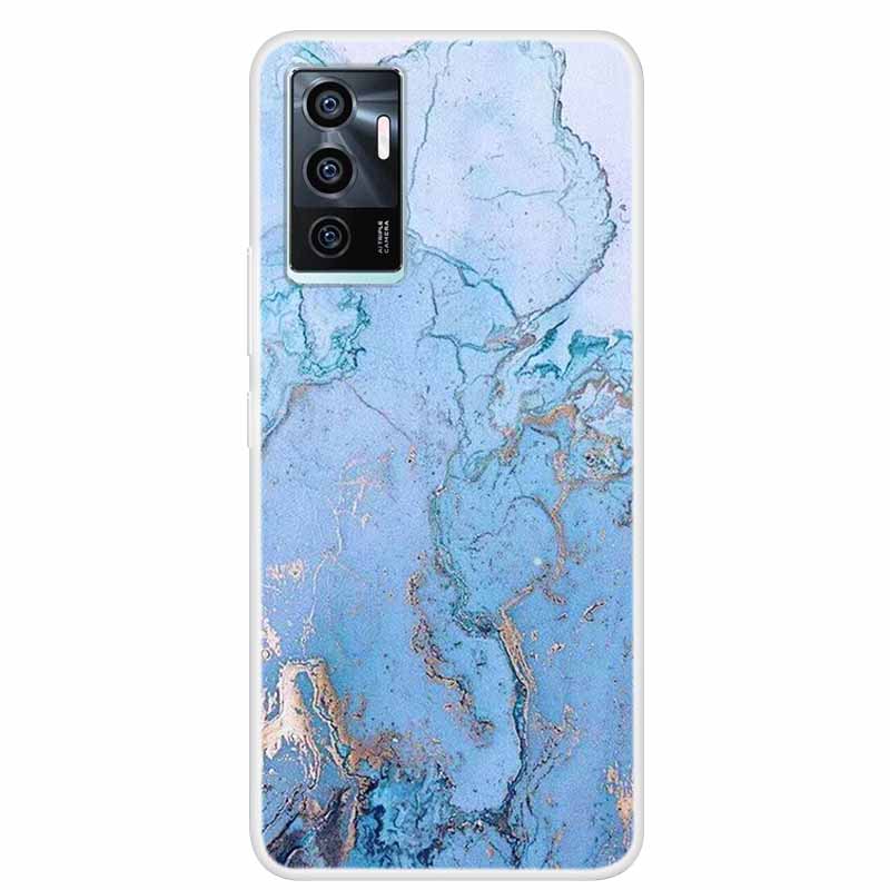 For vivo V23e V21E 5G 4G Cases Transparent Marble Soft TPU Silicone Back Covers for Vivo V21 5G Cases Clear Bumper for vivoV21
