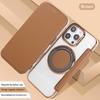 Wallet Leather Case for iPhone 16 17 Pro Max 16E Air 15 Plus 14 13 12 for Magsafe Wireless Charging Plating TPU Magnetic Cover