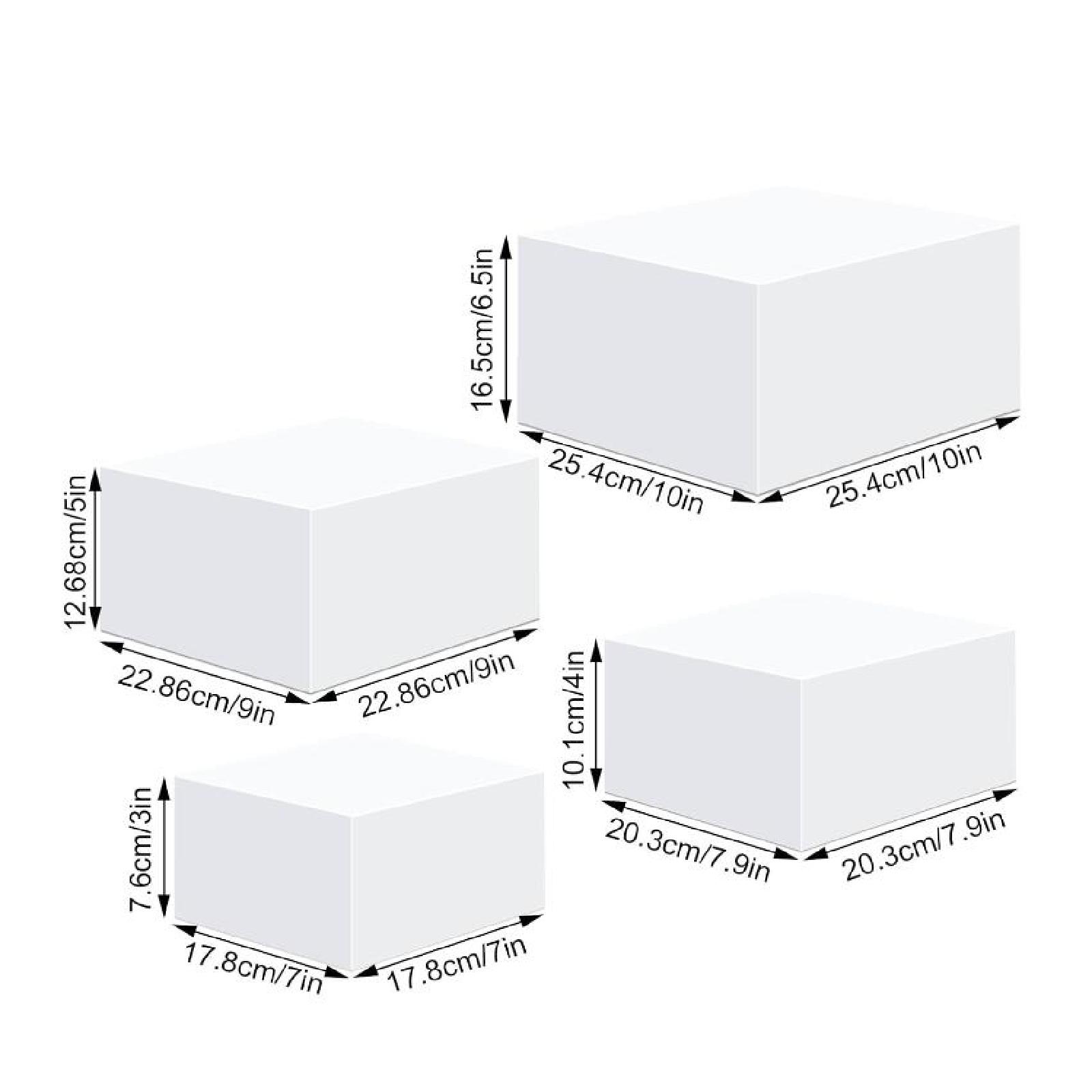 3/4/6Pcs Acrylic Cube Display Box Stand