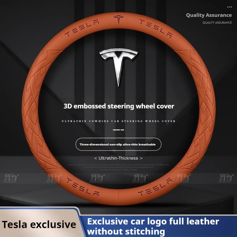 For Tesla Model 3 Model S Model Y Model X Roadster Car Steering Wheel Cover 2019-2025 Auto Interior Steering Wheel Accessories