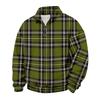 Heren Geruite Quarter-Zip Long Sleeve Flanellen Sweatshirt Casual
