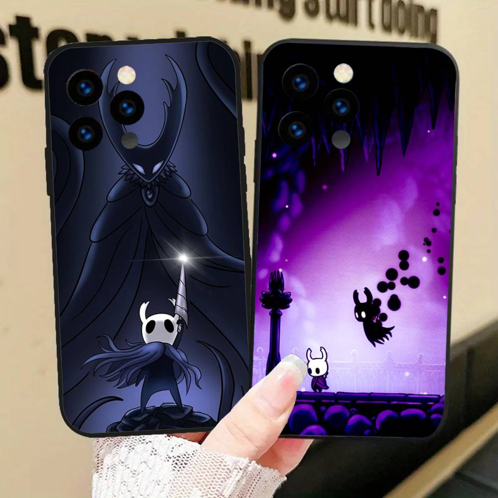 Die H-Hollow K-Knight Abenteuer-Spiel Handyhülle Für IPhone 17 Air 16 15 14 13 Pro Max 11 12 Schwarze Silikonhülle