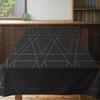 Luxury Dining Tablecloth Modern Geometric Design Kitchen Decoration Solid Black Yellow Gold Colorful Table Cover Rectangular Sha