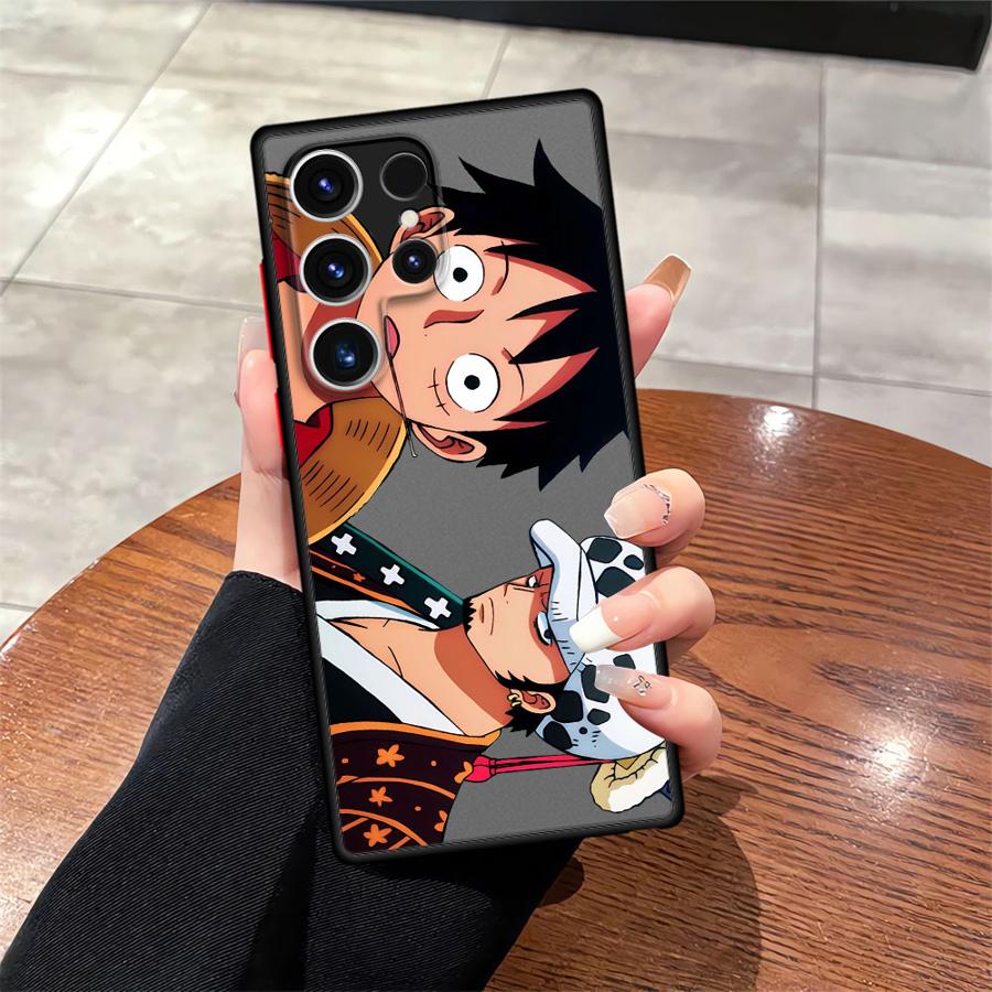 Funda Back Phone Cover Case for Samsung Galaxy S24 Plus S21 S23 FE S25 Ultra S20 FE S22 S26 Note 20 Ultra 10+ One Piece Anime