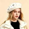 Autumn and Winter Explosion European and American Retro Fashion Water Station Wool Beret Women's High-end Fashion Versatile Beret