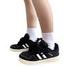 High value Hong Kong style retro autumn new versatile matte black bread shoes women's fashion casual board shoes