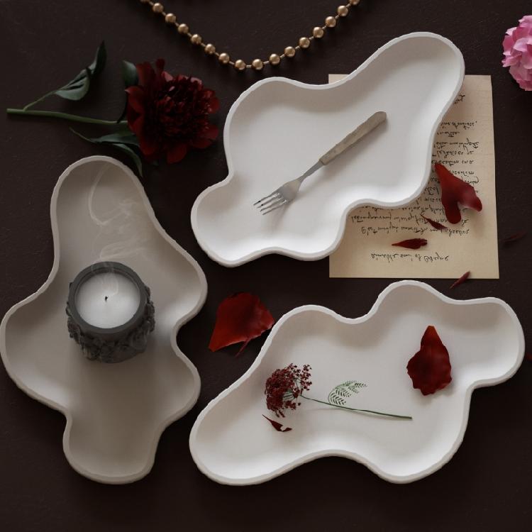 Elegant Designs Unique Home Decoration with Large Oval Sturdy Silicone Tray Molds Accessory for Resin and Concrete
