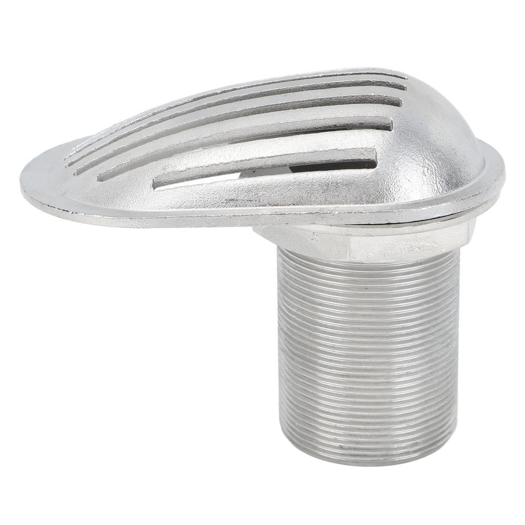 2in Marine Boat Strainer, 316 Stainless Steel Thru Hull Water Pickup Filter Scoop for Yacht Kayak