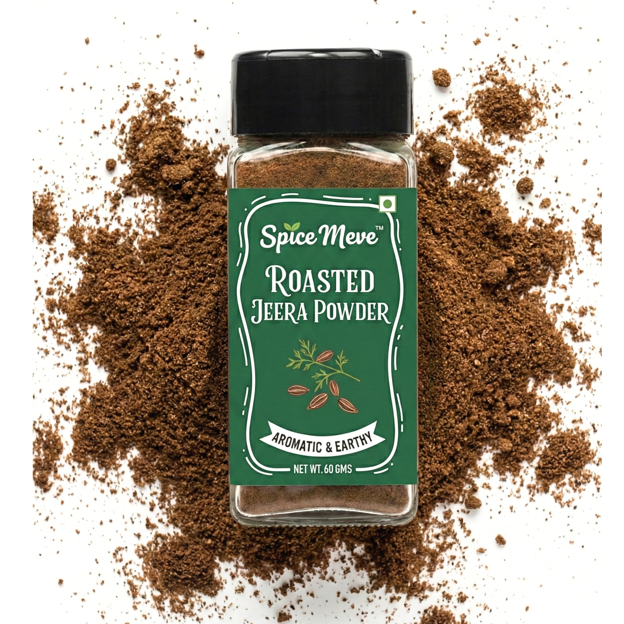 Spice Meve Roasted Jeera Powder (Bhuna Cumin) | Aromatic Earthy | Slow-Roasted for Intense Flavor | 100% Natural Digestive Spice for Raita Chaa