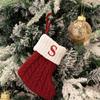 Snowflake Stocking Embroidered Paw Print Stocking Holiday Home Decor Ivory Christmas Stocking Ornament For Gift Wrapping Holiday